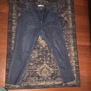 Topshop crop moto jean